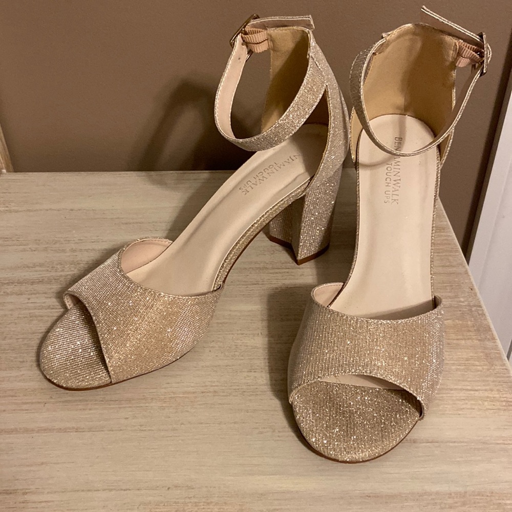 Benjamin walk champagne block heels